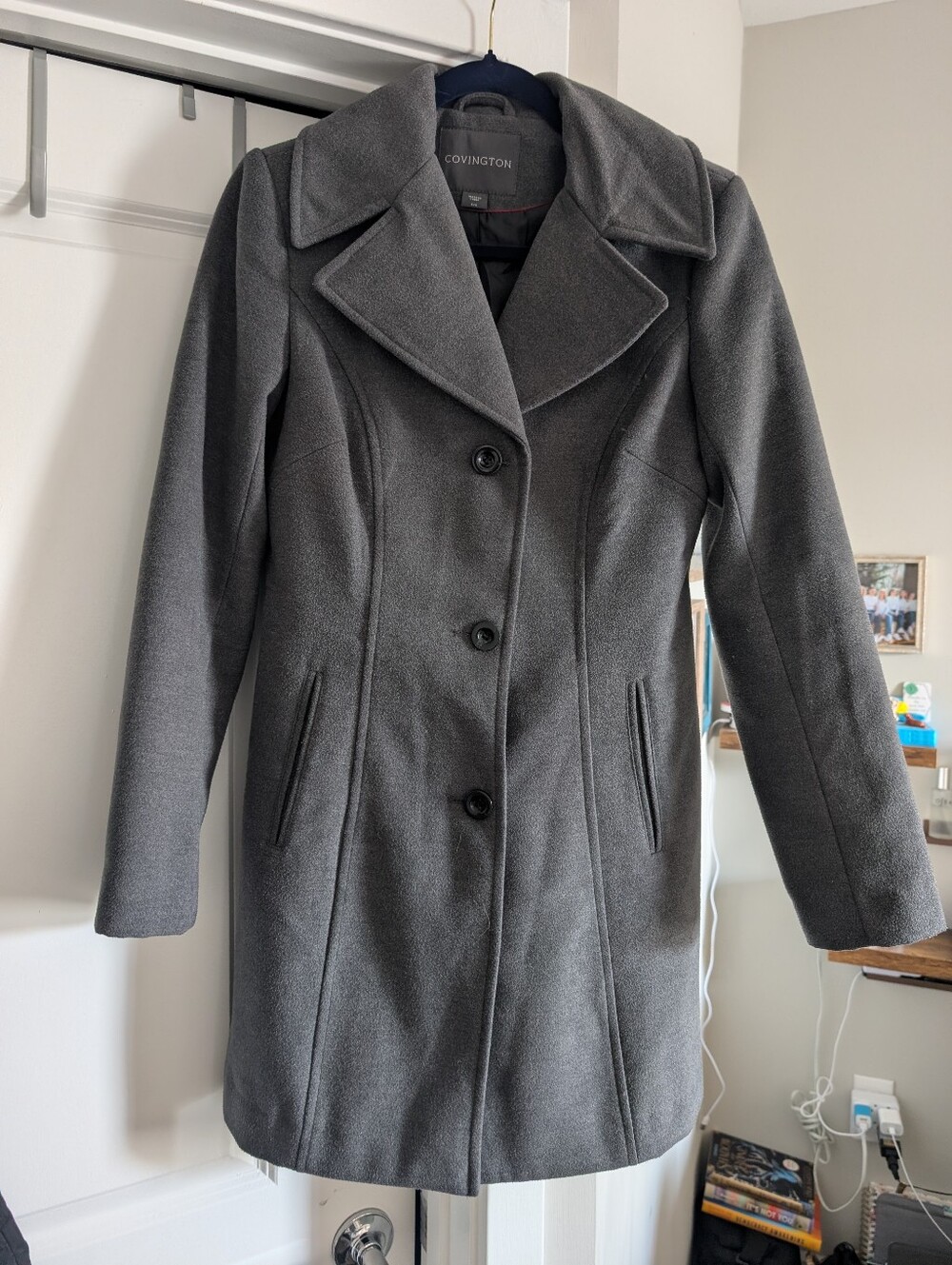 Covington Women's Gray Pea Coat